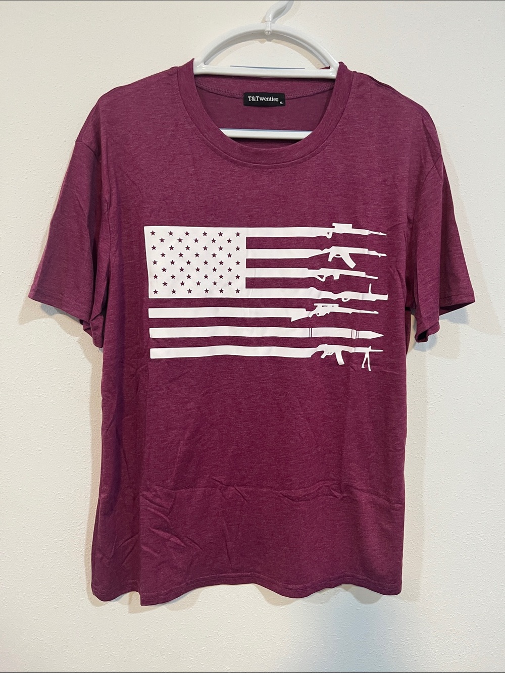 Women’s Short-Sleeve Americ Graphic Tee size XL color mauve